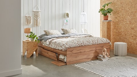 eenpersoonsbed met opbergruimte