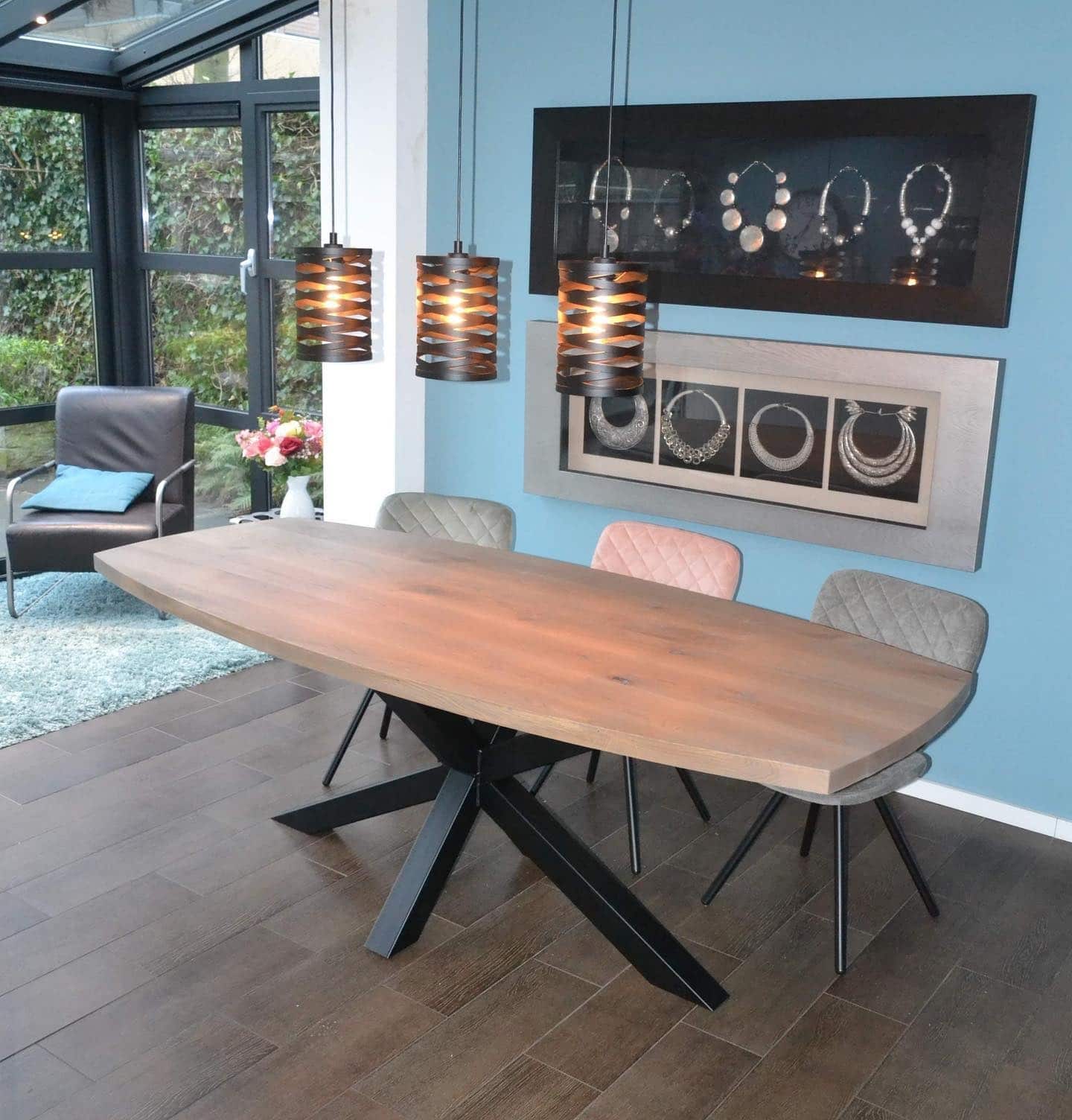boomstam tafel ovaal